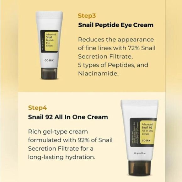NIB - COSRX All About Snail Skincare Kit - 4pc - Picture 4 of 11